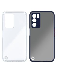 Toni Twin Prism/Merge Case Oppo A54s/ A16s/ A16 4G in Clear and Blue sold by Technomobi