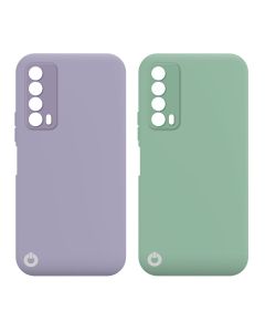 Toni Twin Silicone CaseHuawei P SMart 2021 in Violet and Turquoise sold by Technomobi