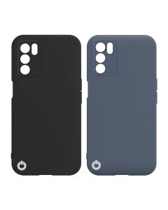 Toni Twin Silicone Case Oppo A54s/ A16s/ A16 4G in Black and Blue sold by Technomobi