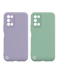 Toni Twin Silicone Case Samsung Galaxy A03S in Violet and Turquoise sold by Technomobi