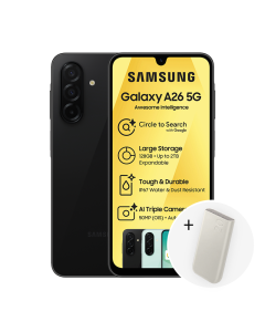 Samsung Galaxy A26 with free battery pack by Technomobi