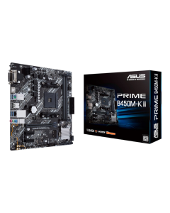 ASUS PRIME B450M-K II mATX Motherboard - AM4, DDR4, HDMI, M.2, USB3.2 Sold By Technomobi