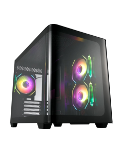 FSP S380 ARGB M-ATX Mid Tower Gaming Chassis - Black Sold By Technomobi