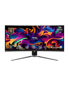 MSI Mag 341CQP QD-OLED 34″ UWQHD Curved Gaming Monitor Sold By Technomobi