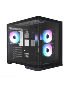 Raidmax I630 ATX | Micro-ATX | ITX ARGB Mid-Tower Dual Chamber Curved Glass Gaming Chassis - Black Sold By Technomobi