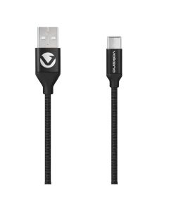 Volkano Braids Series Nylon Braided Type C Cable - Black