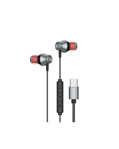 Yookie YTL-11 Wired Earphones Type-C Black & Silver Sold By Technomobi